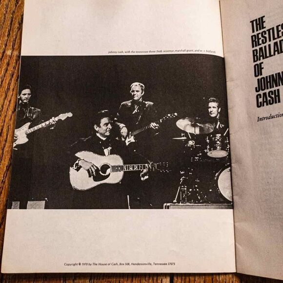 Vintage 1970 The Restless Ballad of Johnny Cash Country Music Fan Book - Picture 3 of 5